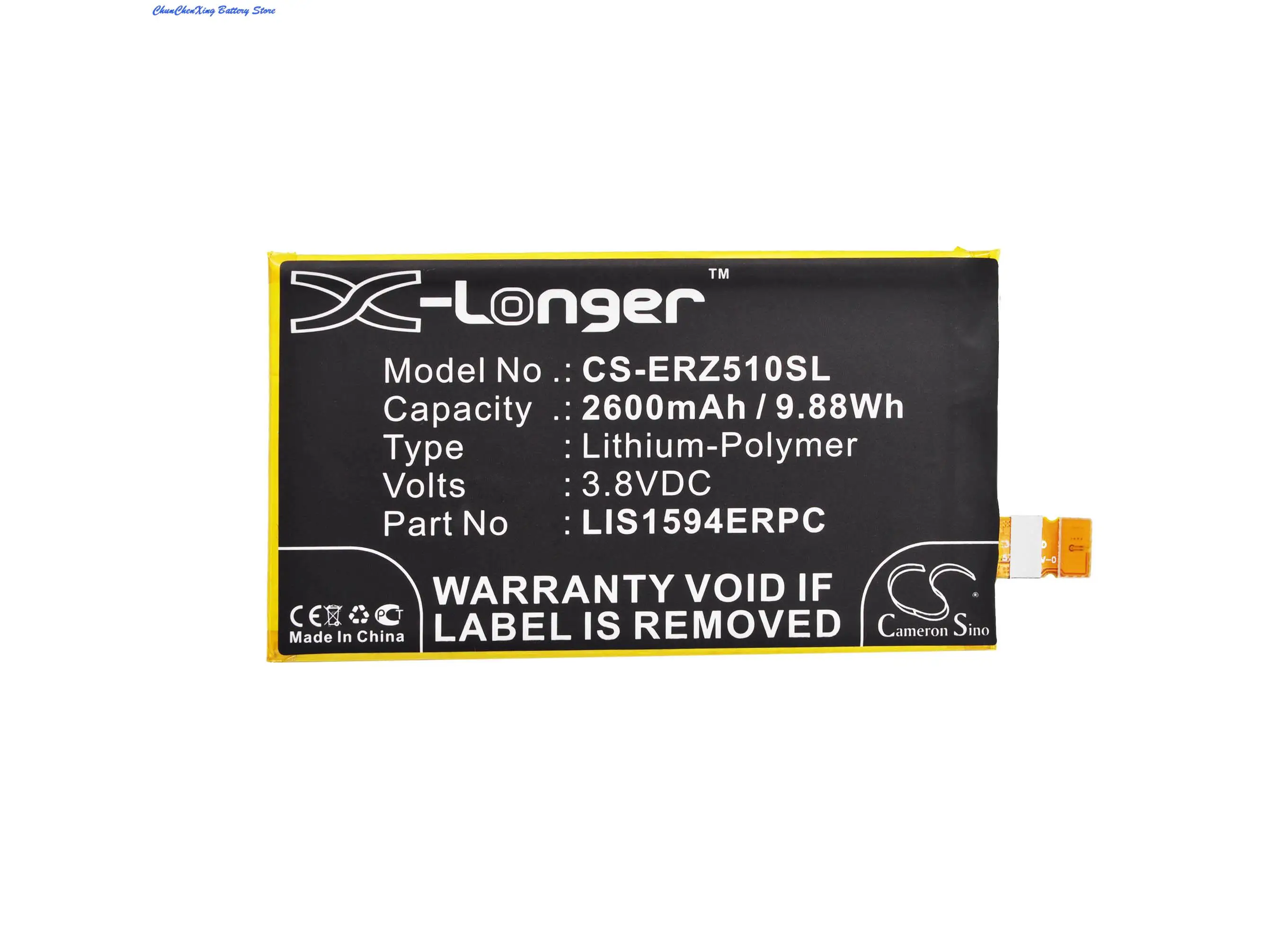 100% NEW 2600mAh Battery LIS1594ERPC for Sony Erison E5803, E5823, F3211, F3212, F3213, F3215,F3216,S50,SO-02H, Xperia Z5c