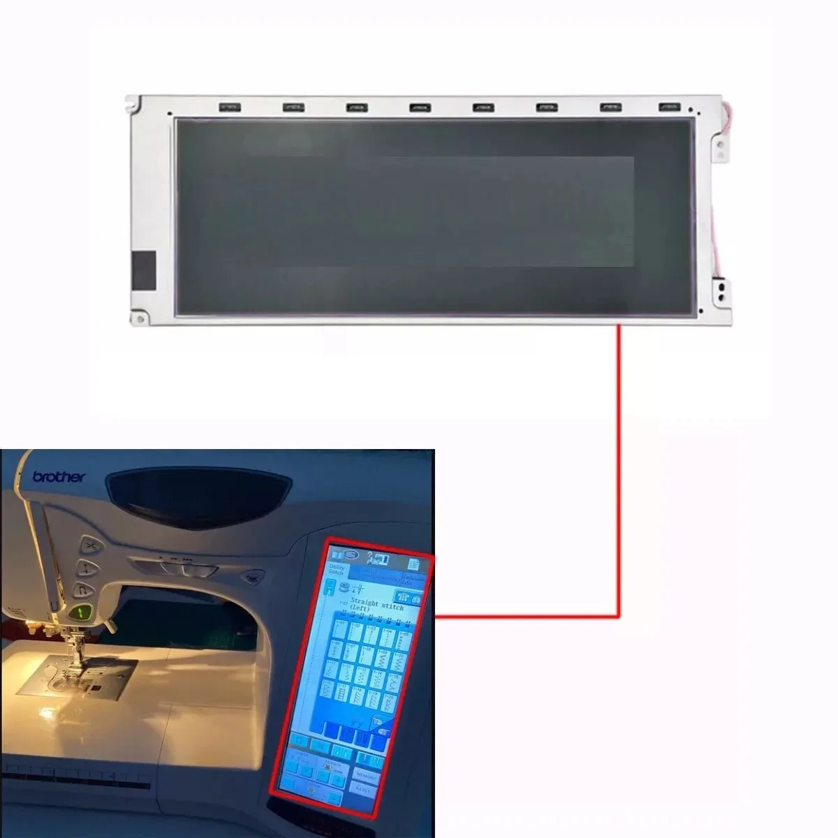 Nueva pantalla LCD Original de 8,1 pulgadas bordadora marca para hermano PR-600 pr620 PR600 PR600II Innovis PR600IIC BMP6/BMP8 XD1343051