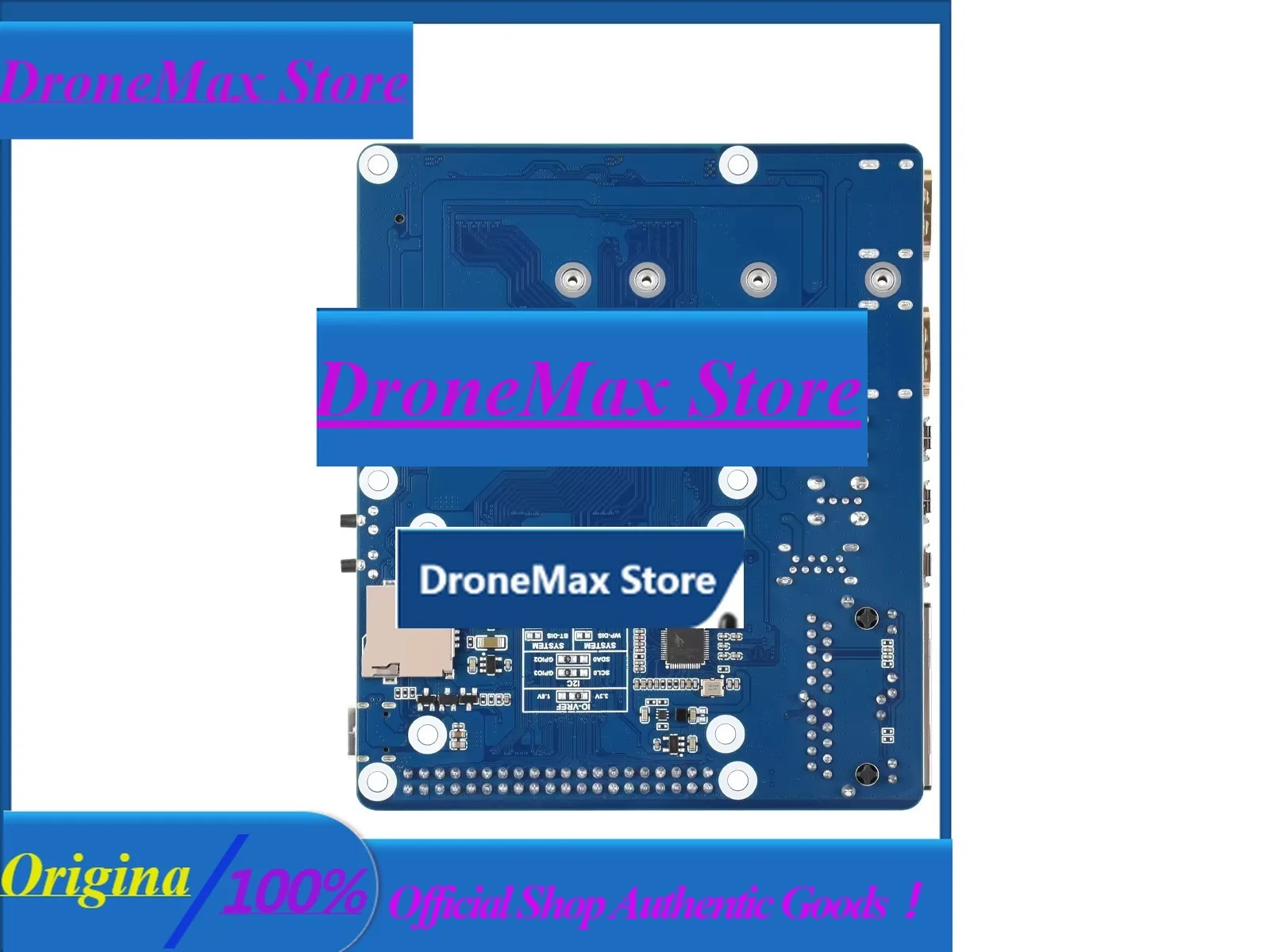 DroMaRaspberry Pi CM5 Dual LAN Board: 2.5G+1G Ethernet, Dual 4K HDMI/MIPI, USB 3.2, NVMe, 40-Pin GPIO, Wide Voltage 7-36V