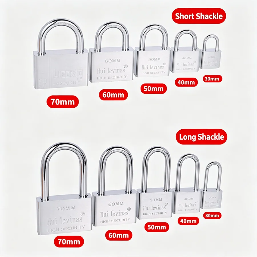 Stainless Steel Imitation Padlock Household Locks Anti-theft Anti-pick Locks Dormitory Waterproof Rustproof Locks Lockers