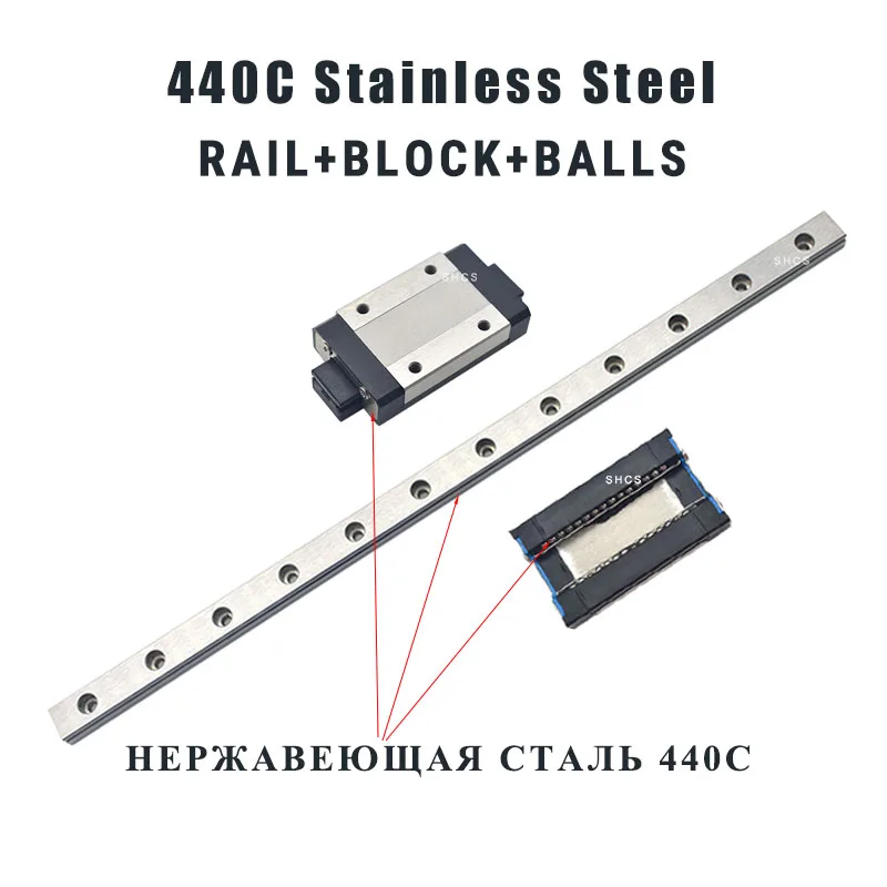 Guida lineare MGN12H MGN12 in acciaio inossidabile con blocco MGN12H Z1