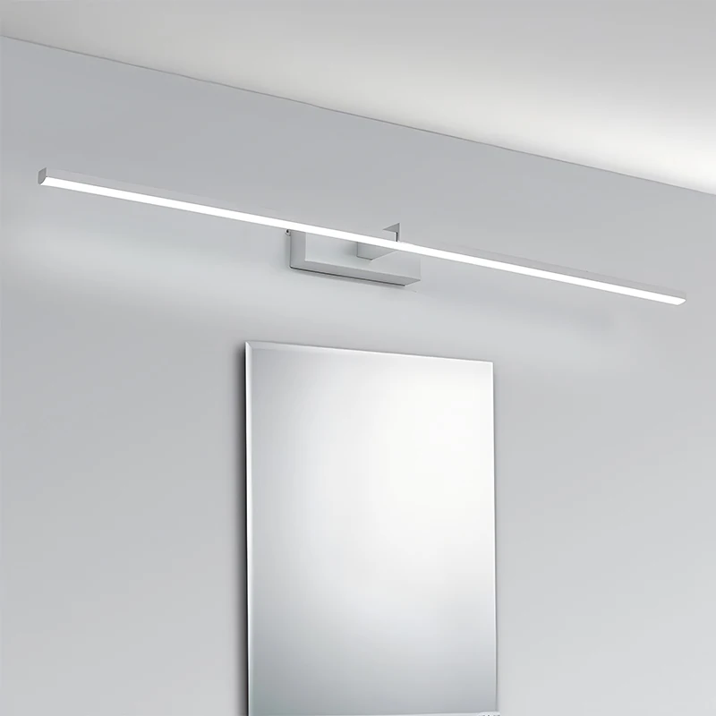 Modern LED Mirror-front Lamp Bathroom Wall Lamp Aluminum Simple Bar Shape White Black Bathroom Home Lighting