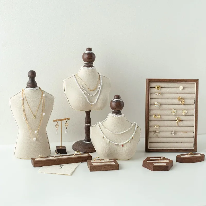 Jewelry Display Holder Vintage Set Necklace Rack Earrings Rack Ring Support Jewelry Display Shooting Props Display Pieces