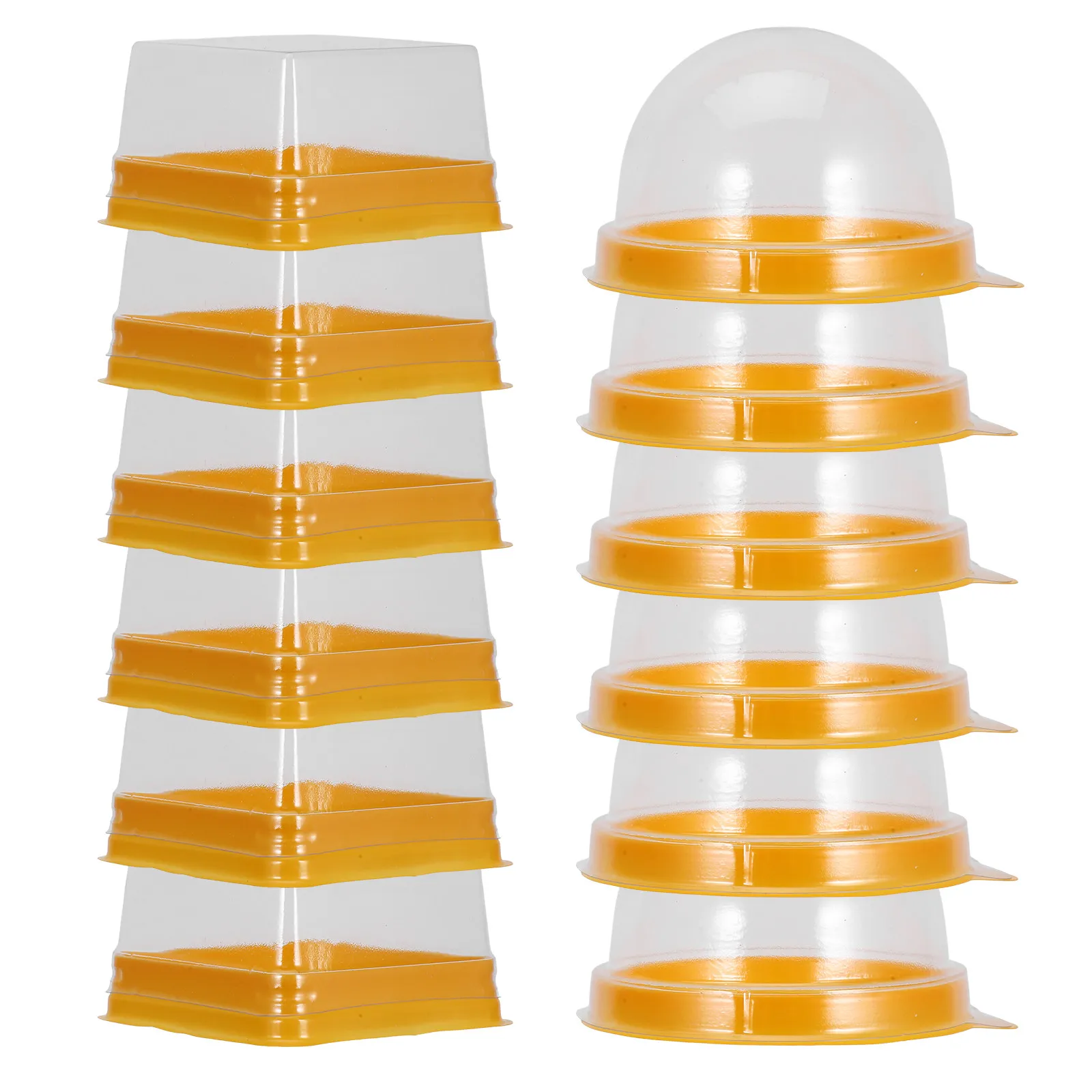 100 Cajas Premium para Pasteles de Material PET, Soporte para Bizcochos de Yema de Huevo, Contenedor para Cupcakes, Almacenamiento de Alimentos para Fiestas y Repostería