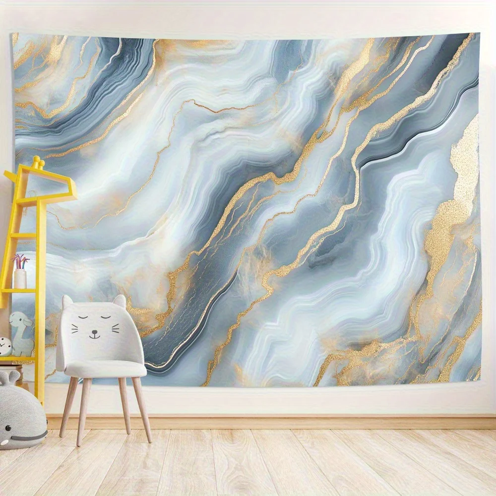 1 Piece Marble Style Colorful Line Art Tapestry - Wall Hanging - Perfect for Living Room, Bedroom, Office, Polyester
