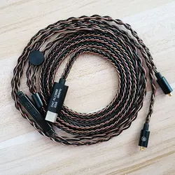 Type-c DAC calbe  ALC5686 Decoding  Adapter For Shure MMCX Se215 SE846 Single Crystal Copper Cable with mic