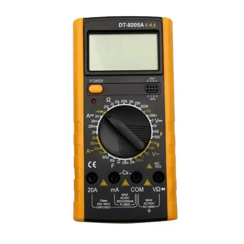 DT-9205A Digital Multimeter AC/DC Transistor Tester Electrical NCV Test Meter ，Profesional Analog Auto Range Multimetro