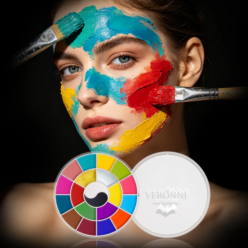 20 Color Professional Face & Body Paint Palette Long Lasting Face Painting Cosmetic For Halloween Special Effects&Cosplay Makeup