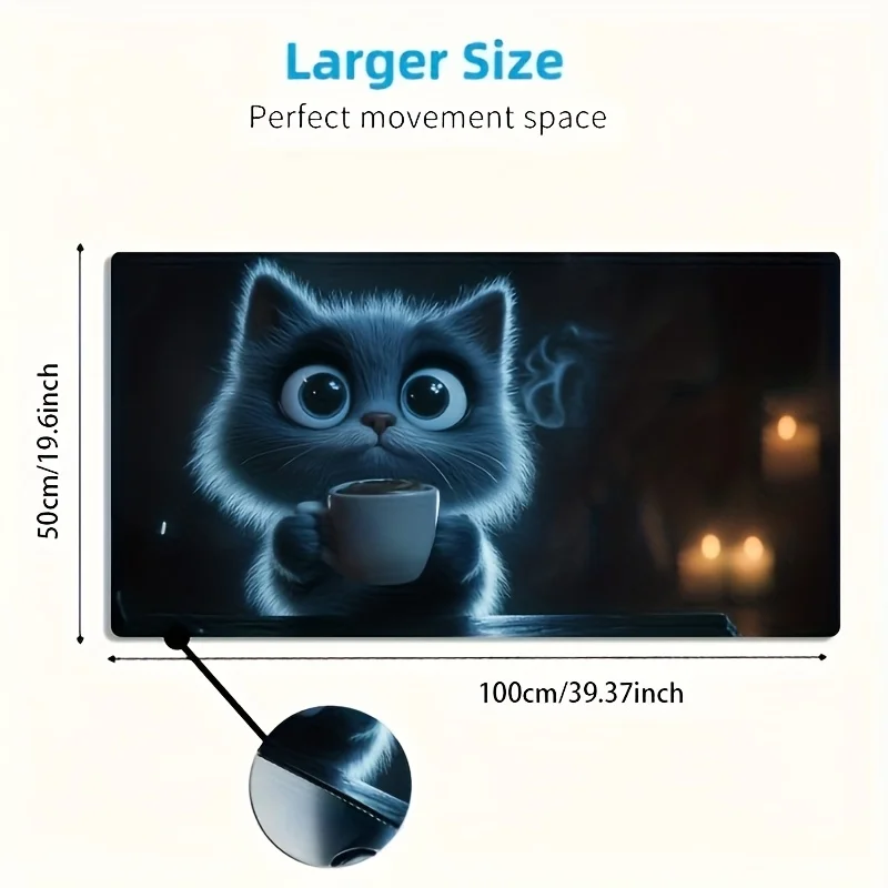 CIFBUY Large Gaming Mouse Pad Non-Slip Washable Surface, Extended Desk Mat for PC Office Esports Workstation Accessories
