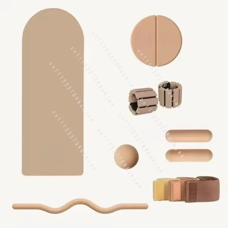 Eco-friendly Non-slip Oval Arched PU Natural Rubber Yoga Mat Set Strength Training