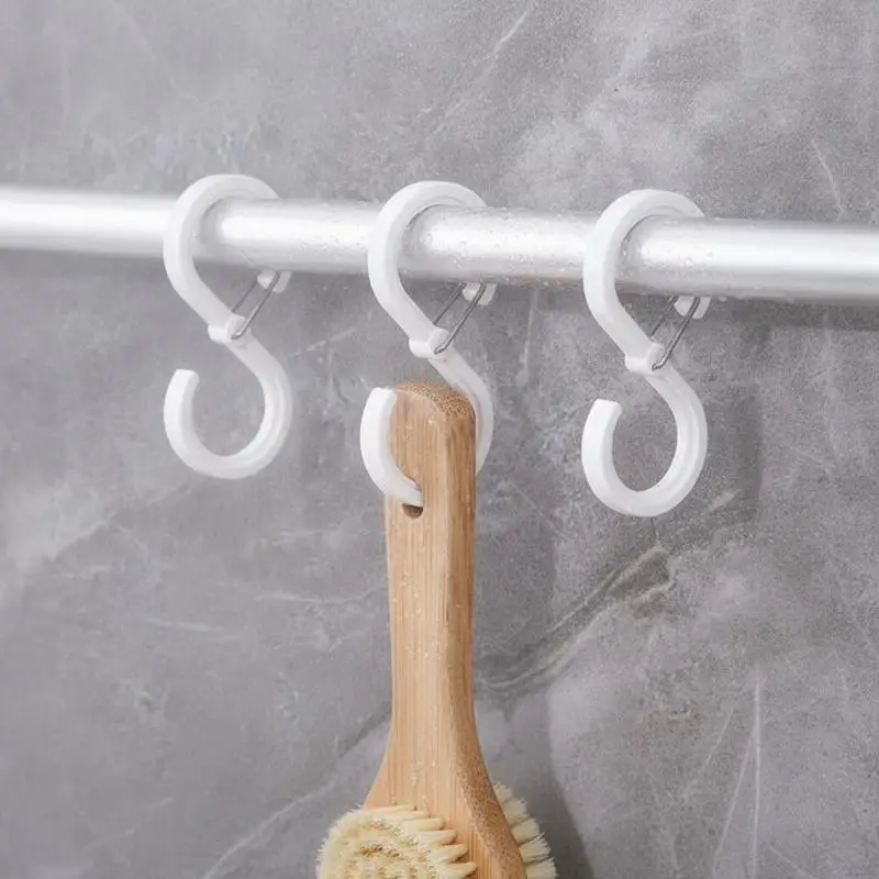 8Pcs Stylish & Durable S-shape Hanger Hooks Multifunctional Kitchen Home Enduring Organizer S Windproof Hooks Lock Hanger Hooks