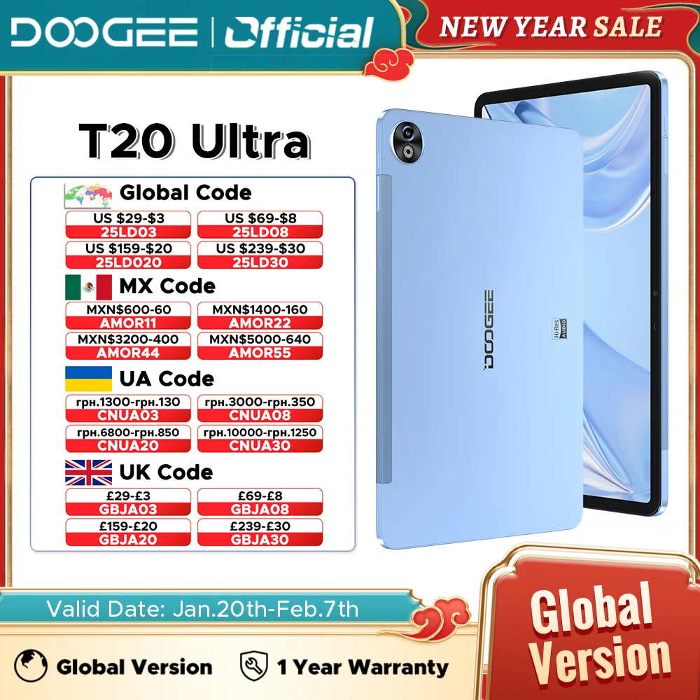 Global Version DOOGEE T20 Ultra Tablet 12