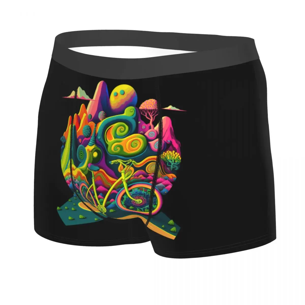 Custom Bicycles Day 1943 Albert Hofmann LSD Boxers Shorts Panties  Underpants Stretch Colorful Psychedelic Art Briefs Underwear