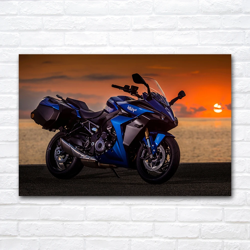 Canvas Paintings Suzuki GSX-S1000GT Sports Bike Modern Wall Art Posters and Prints for Home Living Room Decor