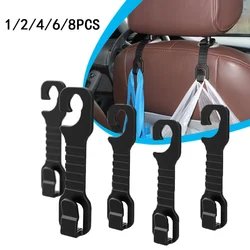 Car Chair Hooks Universal Articles Debris Hook Utility Vehicle Hook Car Seat Headrest Hook Organizer Holder Tidy 1/2/4/6/8Pcs