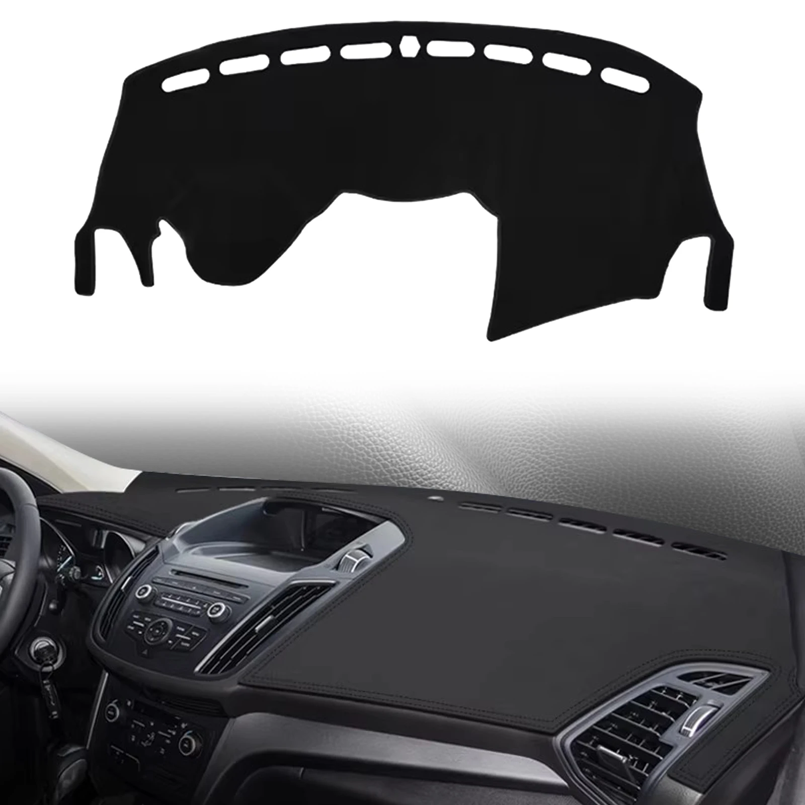

for Ford Kuga 2 MK2 Escape 2013-2019 ​​Car Dashmat Dashboard Cover Pad DashMat Sunshade Protective Carpet Accessories