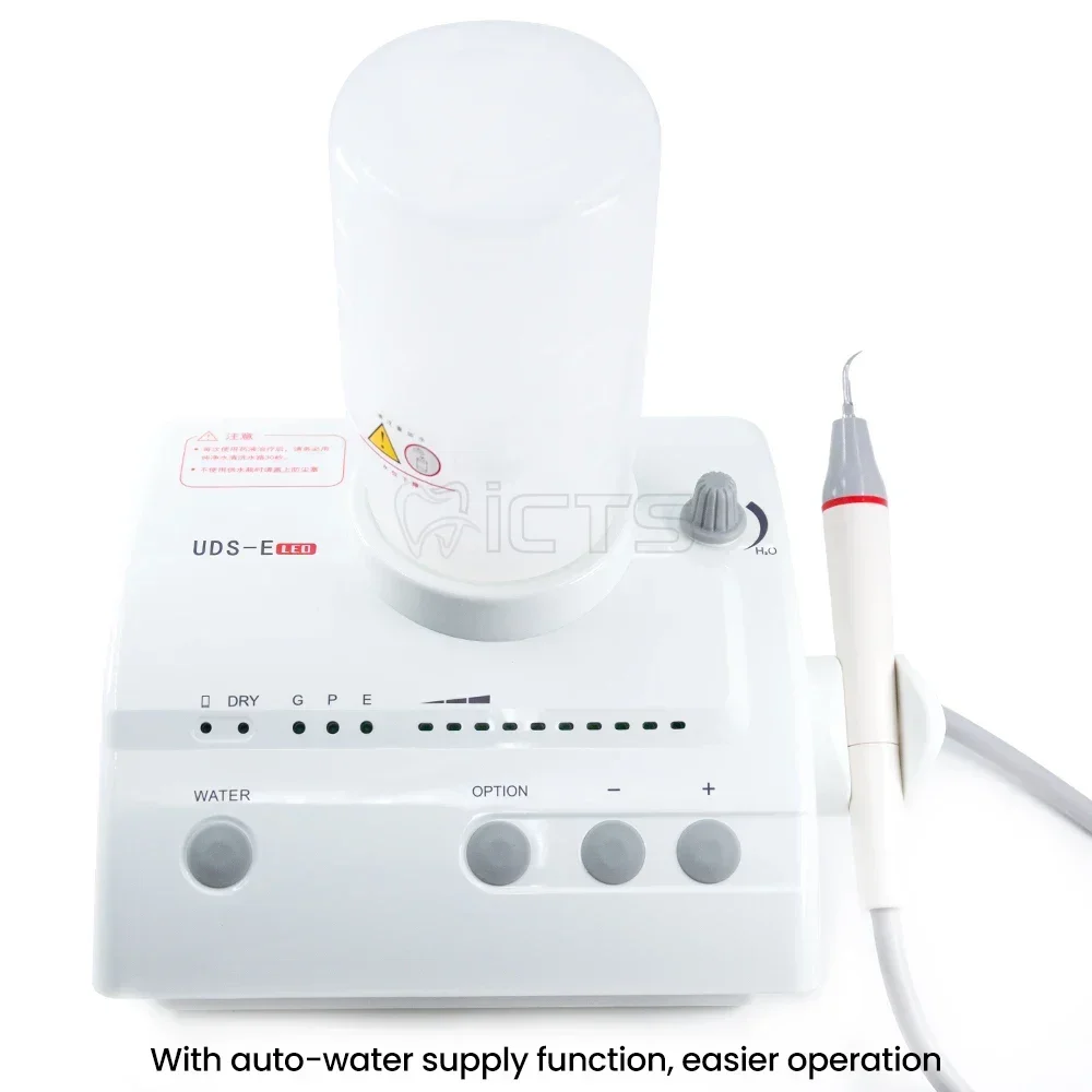 Enhanced UDS-E LED Dental Scaler: Lighted Handpiece, Autoclave Safe, Auto Water Supply, Efficient Scaling, Perio, and Endo Modes