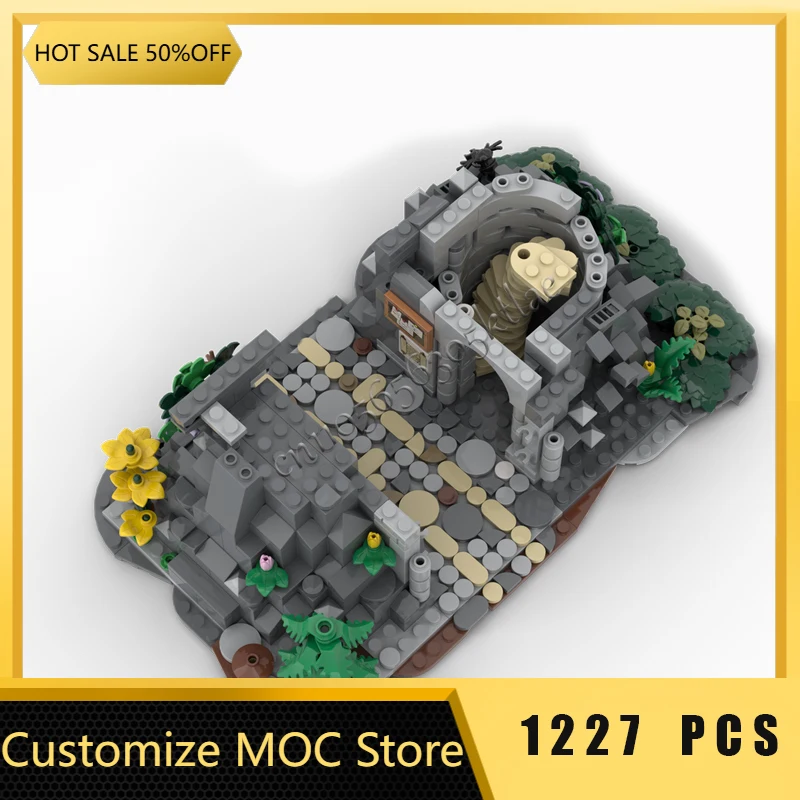 1227 パーツ MOC 中世の監視塔絶妙なビルディングブロックモデル子供のための組み立てディスプレイおもちゃハロウィンサプライズギフト