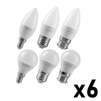 6PCS LED bulbs Energy-efficient G45 C37 E14 E27 3W 5W 6W 7W AC220V  AC110V 2700K-6500K Led Golf Bulb Lamp For Home Decoration