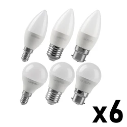 Bombilla LED de Golf para decoración del hogar, lámpara de bajo consumo, 6 piezas, G45, C37, E14, E27, 3W, 5W, 6W, 7W, AC220V, AC110V, 2700K-6500K