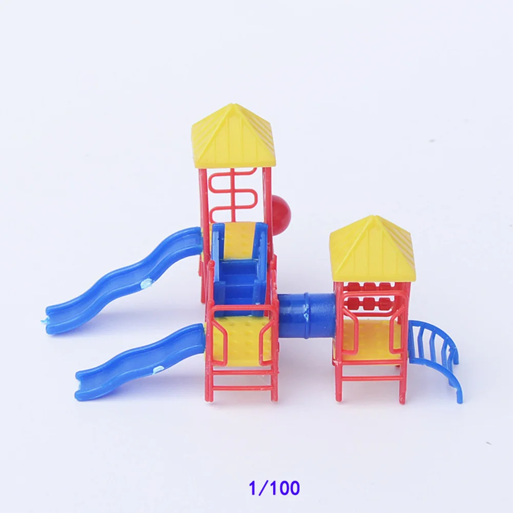 1Pc 1:75 1:100 Park Slide Scale Model Mini Outdoor Children Ladder Simulation Models Ornaments Home Decor Crafts