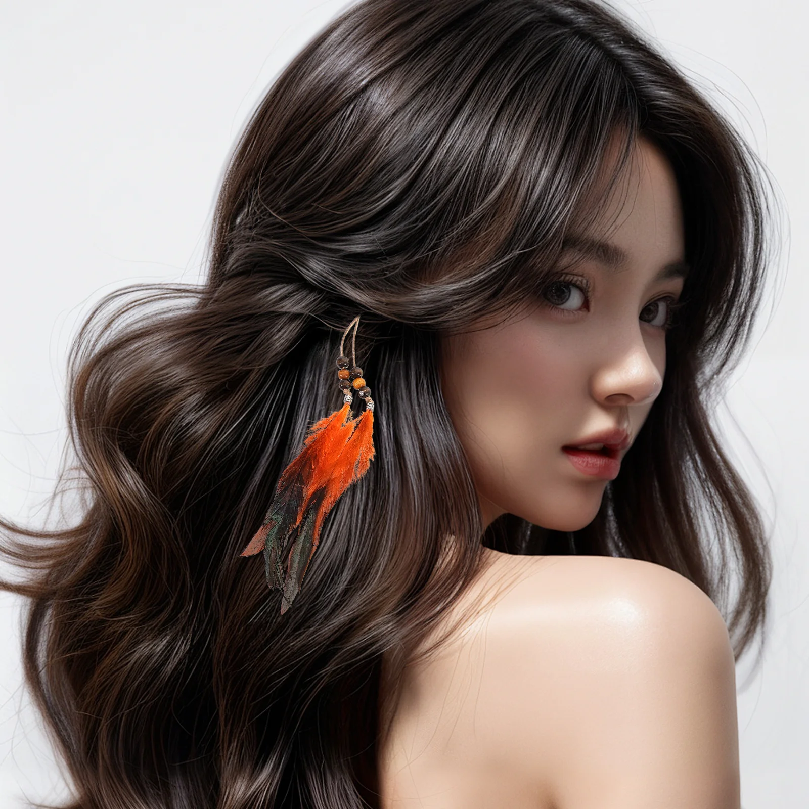 

4Pcs Vintage Tassel Hair Clip Set Boho Style Handmade Hairpins for Women Festival Outfit Hair Decorations Accessories