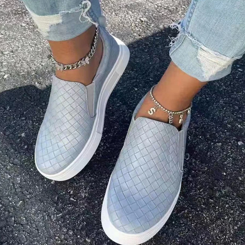 Women's Shoes 2023 Trendy Plus Size Round Toe Flats Shoes Women Non Slip Platform Casual Shoes Women Loafers Zapatos Mujer