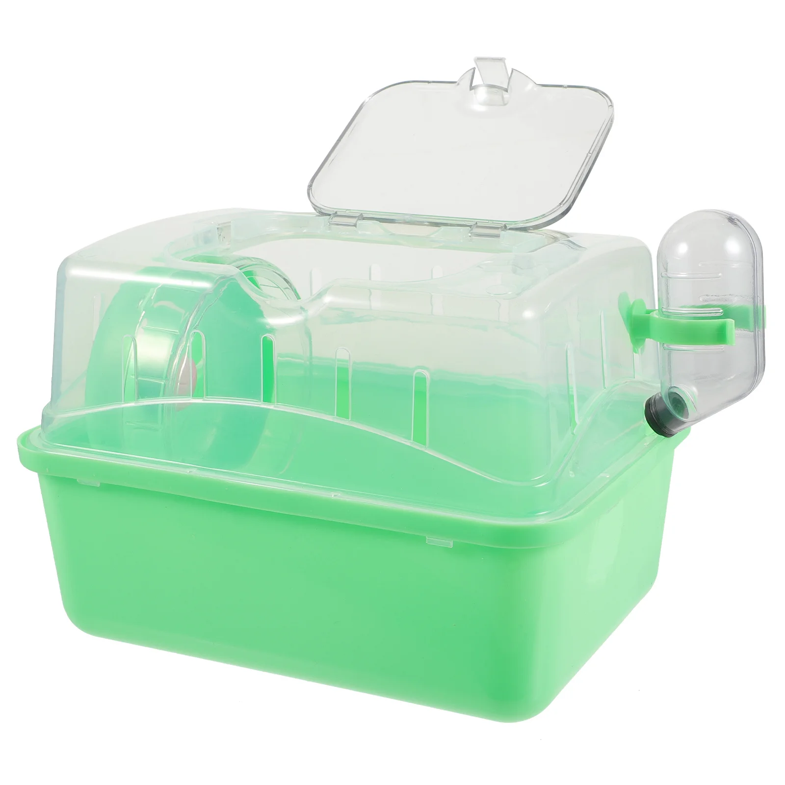 قفص منصة الفئران الإبداعية للهامستر القزم، فيلا الحيوانات الأليفة شفافة كبيرة مع عجلة التمرين، صينية قابلة للإزالة، حيوان صغير