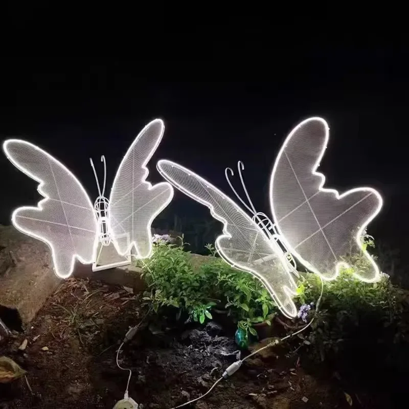 for Outdoor IP65 LED Butterfly Modeling Light Lawn Garden Christmas Decoration Floor Lighting Theme