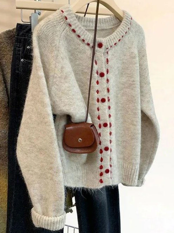 

Уникальный цветной круглый вязаный свитер для женщин, модный весенний новинка, универсальный красивый кардиган, теплый, для повседневной носки