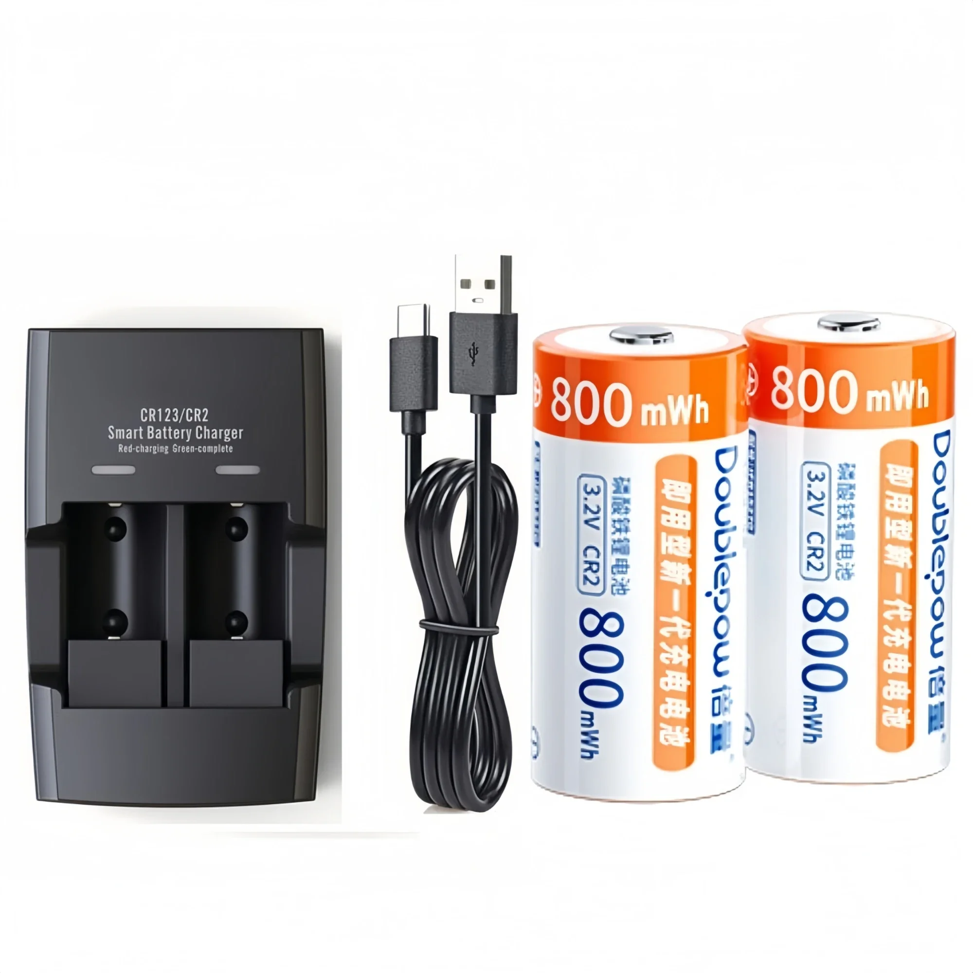 CR2 LiFePo4 بطارية 3.2 فولت 800mWh شاحن للكاميرا Rangefinders التلسكوبات ألعاب كهربائية إنذار الدخان الأجهزة الصناعية