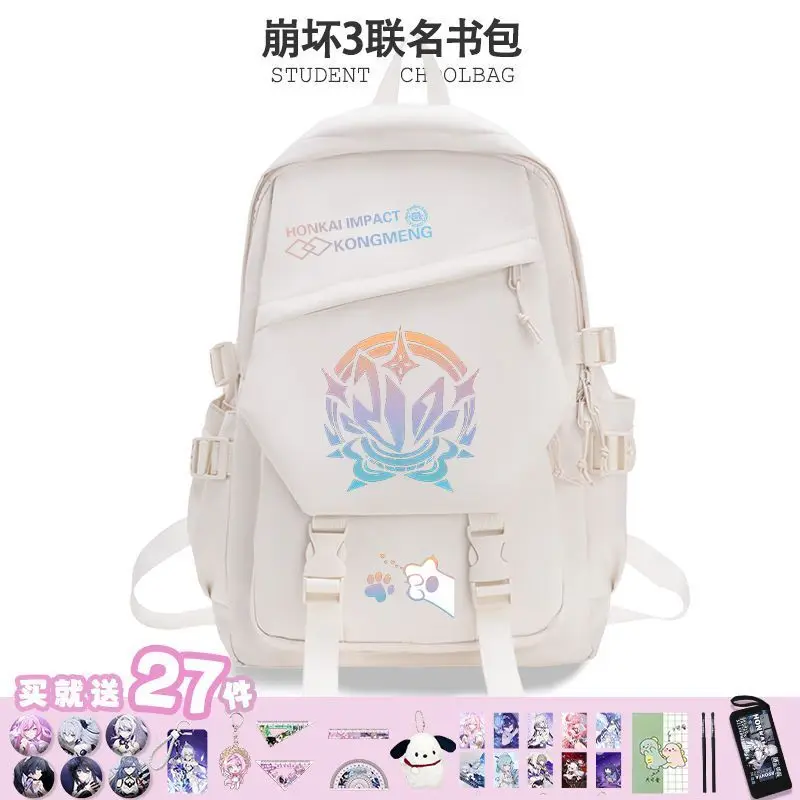 Honkai Impact 3 Minimalist Boys Girls, Large Capacity Backpack For Elementary And Middle Students, Casual Versatile Children's A
