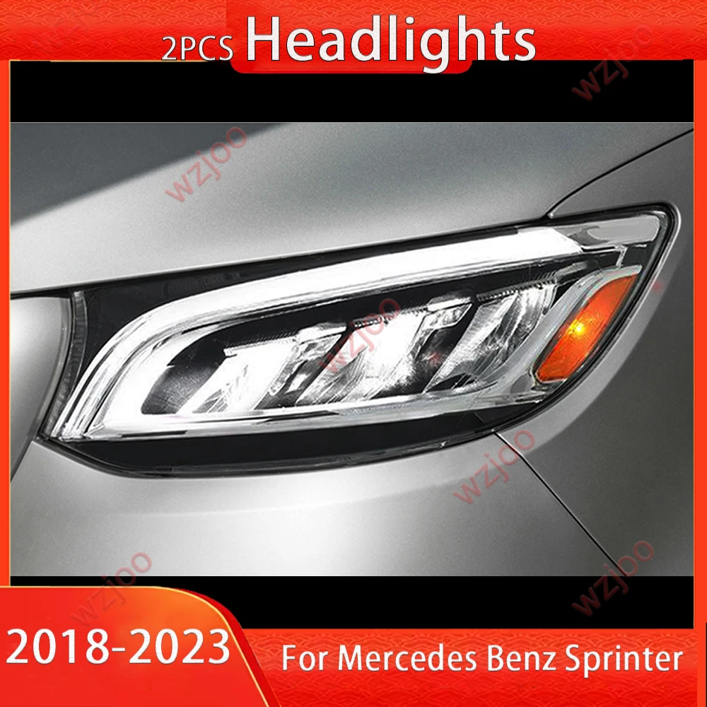 

Автомобиль для Benz Sprinter 2018-2023 фары 12 В ходовые DRL Hella Led Bi Xenon H1 H7 лампы противотуманные фары автомобильные принадлежности аксессуары