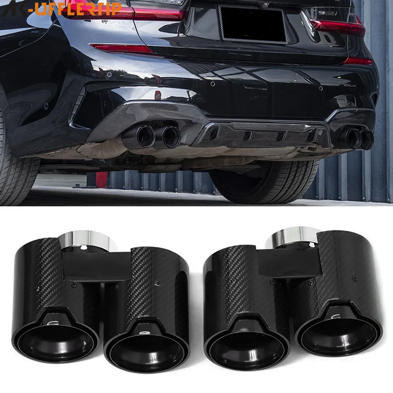 

Suitable for BMW's new 3 series 320d330iG20G21 exhaust pipe modified four-out carbon fiber carbon fiber tail pipe