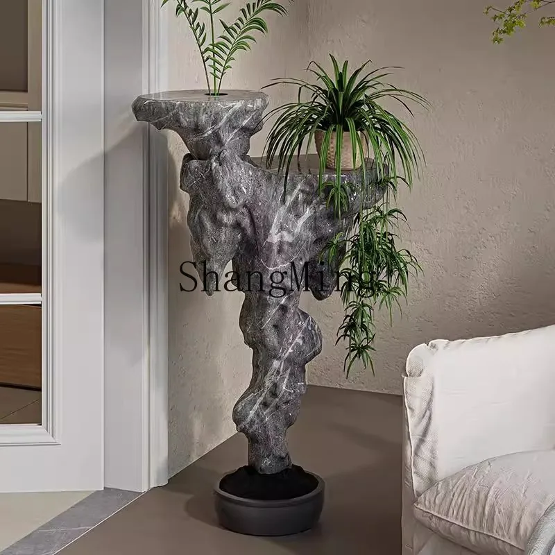 CL stone to run flower stand hydroponic sofa balcony shelf living room floor high-end multi-layer display stand