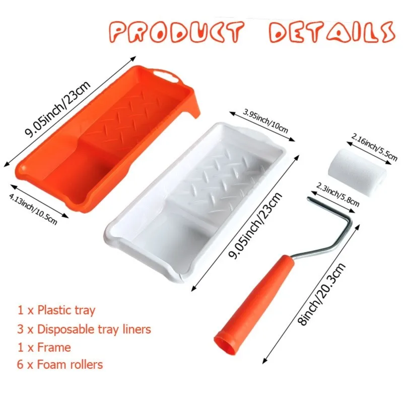 [HOT!A34R】 Small 2 Inch Paint Rollers Mini Roller Kit For Painting Furniture, Stenciling, Art Crafts