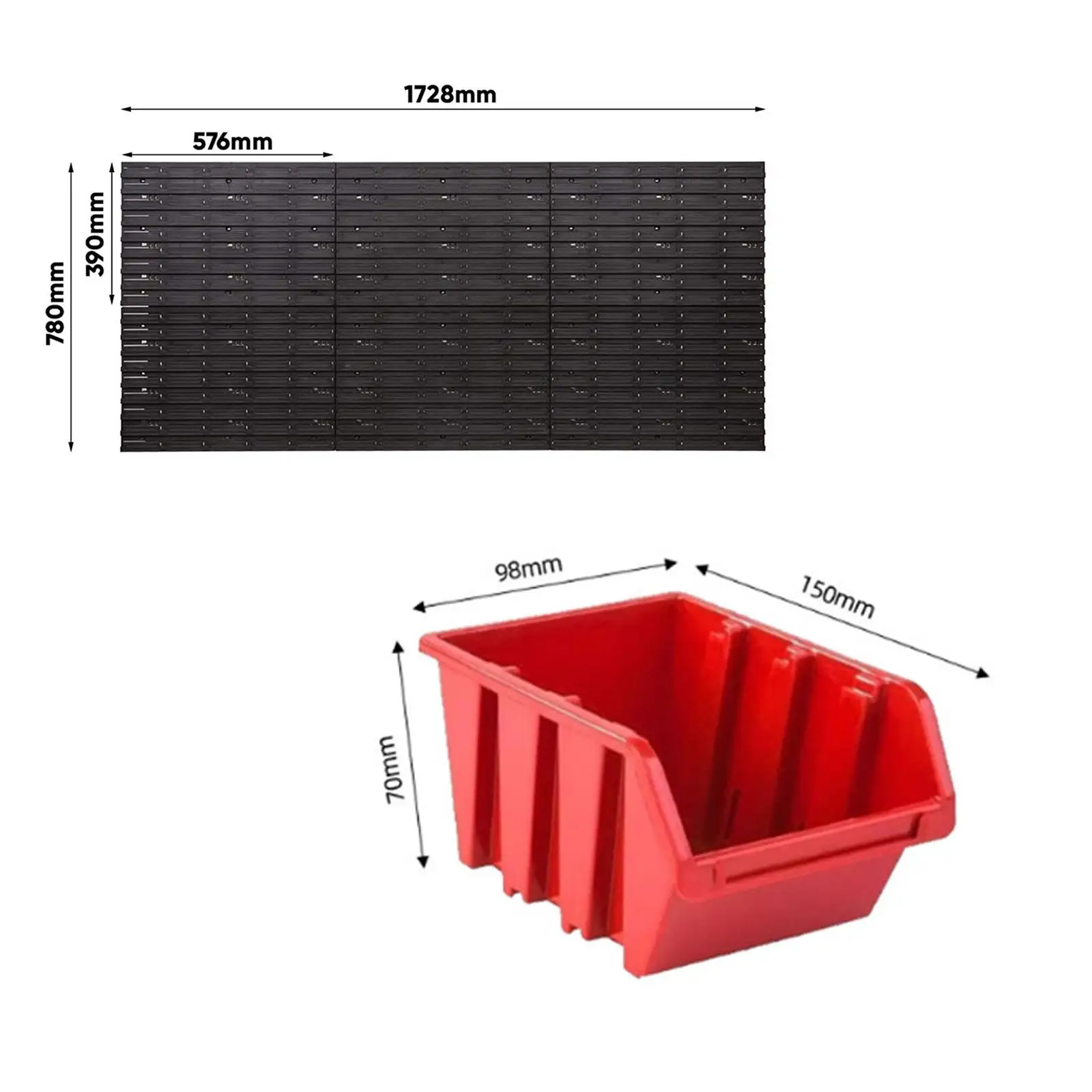 

Tool Organization Container Durable ABS Plastic Wall Storage for Home Garage Workshop Equipment