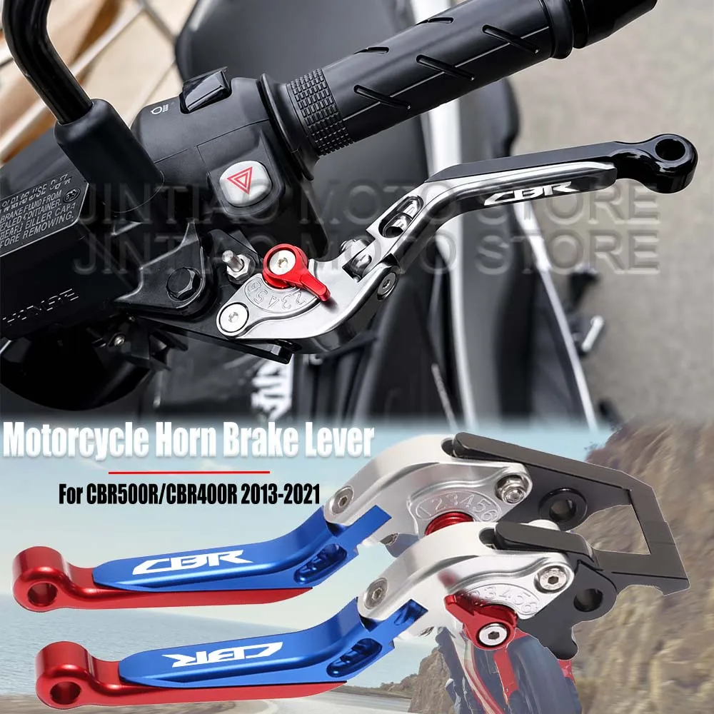 For CBR500R CBR400R 2013-2021 Motorcycle Accessories CNC Brake Clutch Levers Adjustable Extendable Handlebar Grips