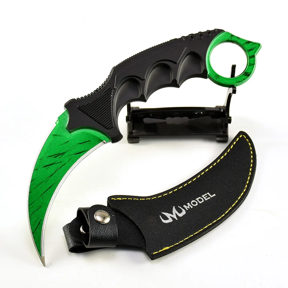 20cm/7.87in Counter-Terrorism Games the Crimson Web Claw Knife with Holster Weapon Model Sword Metal Craft Ornament Boy Toy Gift