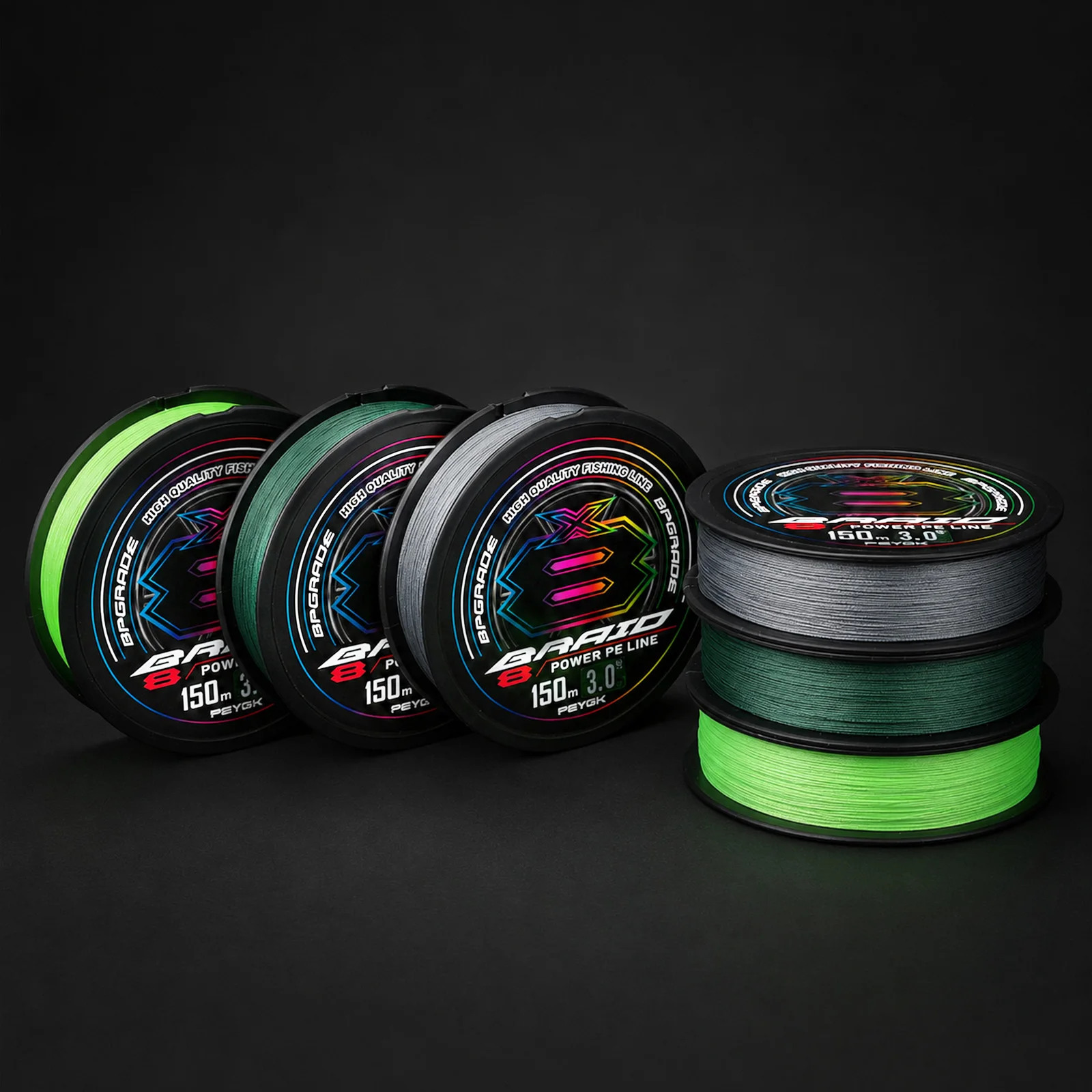 Neue PEYGK 8-Strang Geflochtene Angelschnur 100/150M 14-50LB Japan Glatte Multifilament-Angelschnur für Karpfen- und Barschangeln – Detail 5