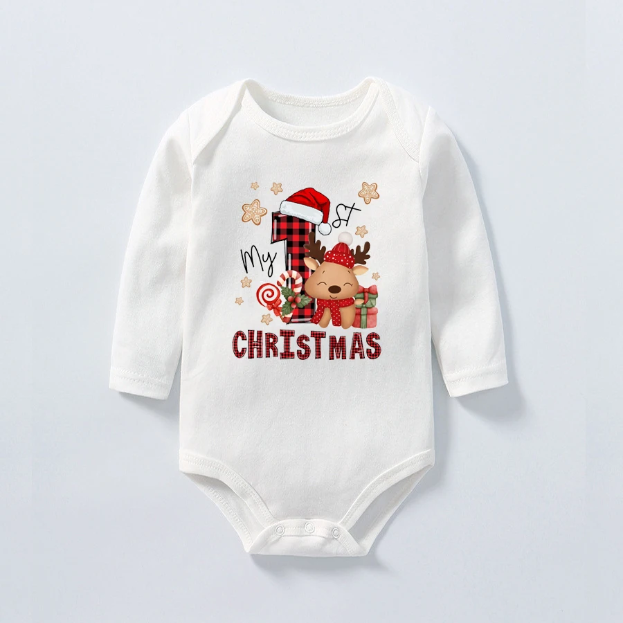Body de My First Christmas para bebé, peleles infantiles, ropa bonita para niño y niña, regalo de Navidad para bebé, trajes de fiesta de navidad