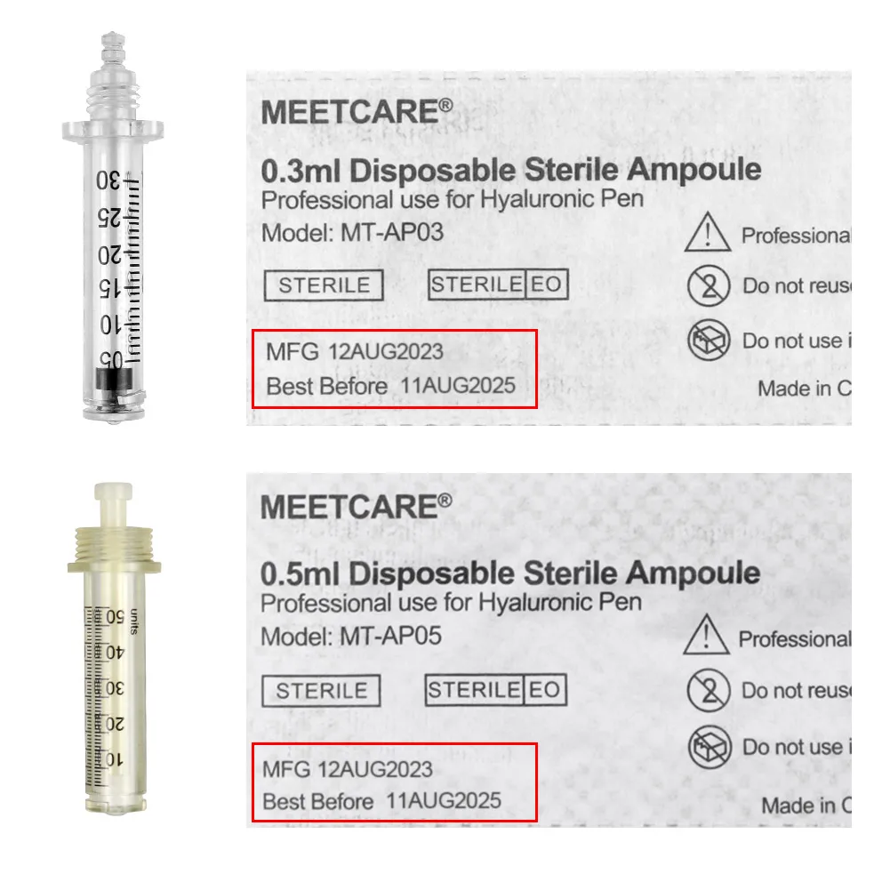 0,3ml 0,5ml Ampullenkopf-Kartusche für Hyaluron-Pen Hyaluronsäure-Pen LIP BOOST Bart Haar Schönheits- und Hautpflege-Tool – Detail 2