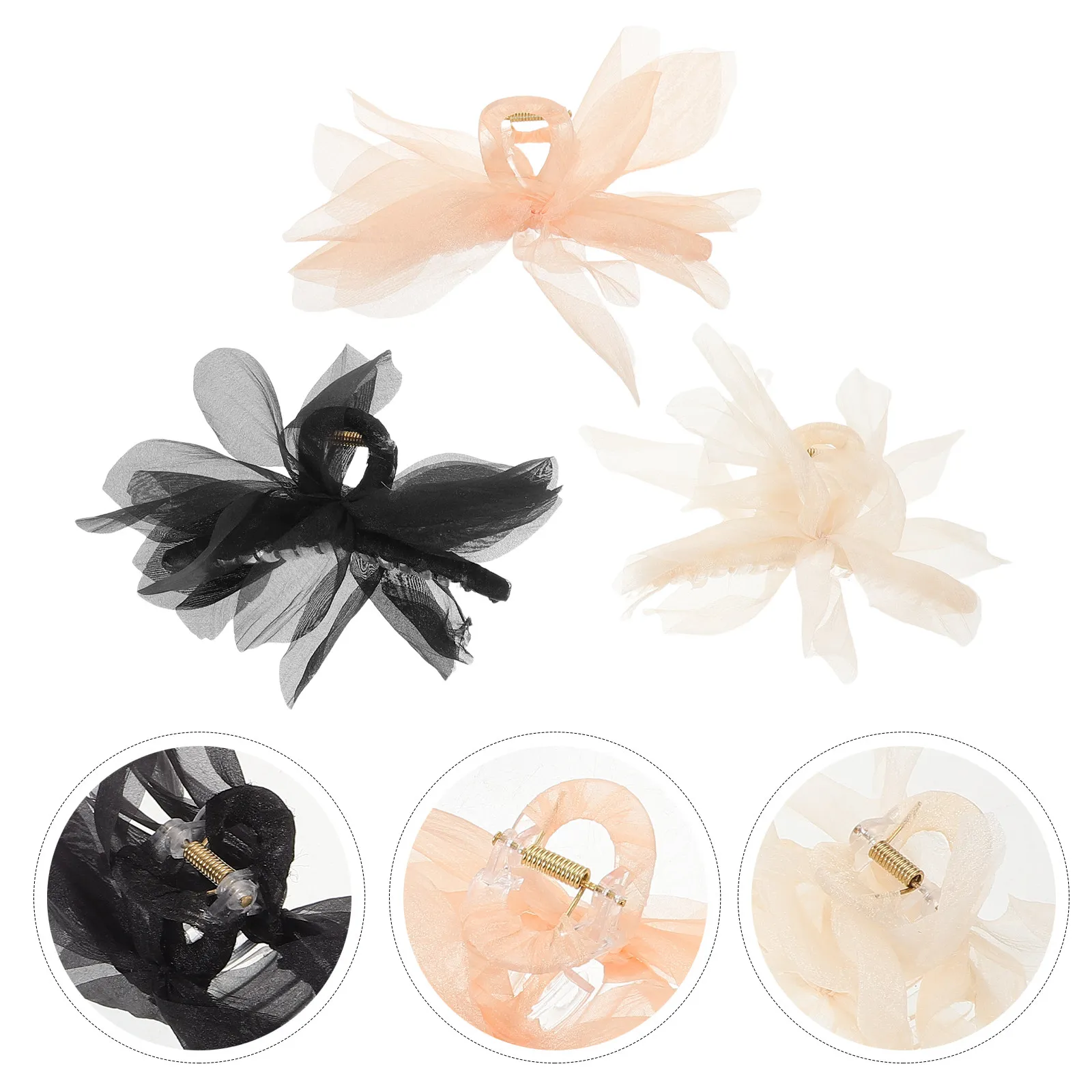 

3Pcs Shark Claw Clip for Women Hair Clips Non-Slip Styling Accessories for Thick Hair Summer Daily Wear Elegant Claw