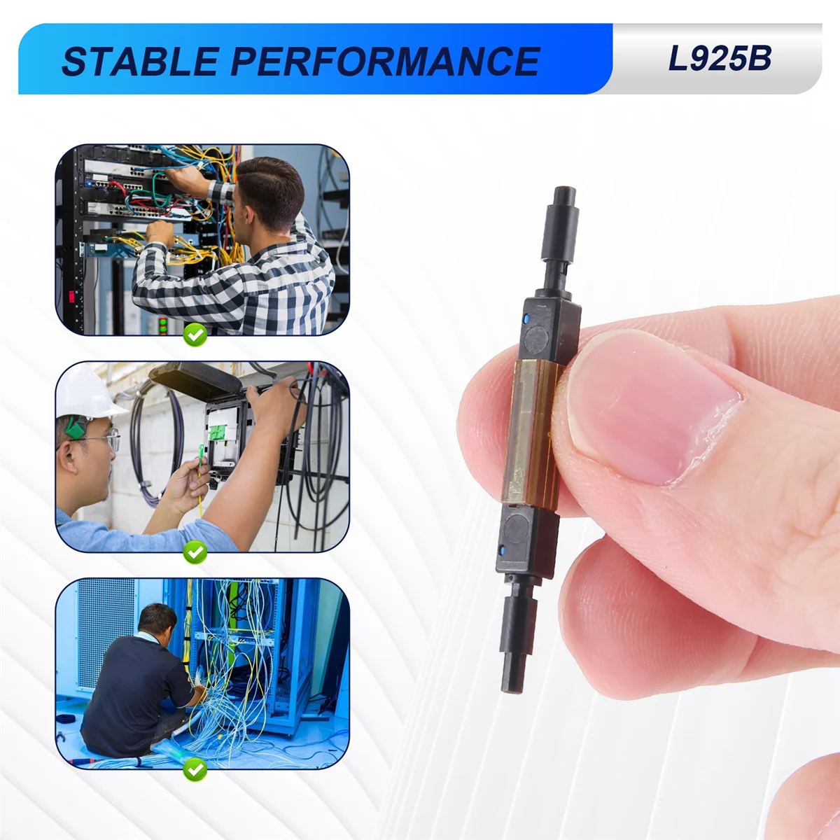 

NN89R 5Pcs Fiber Optic Fast Connector L925B Fiber Optic Quick Connector Optical Fiber Mechanical Splice for Drop Cable