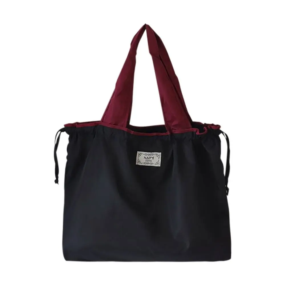 Fashion Foldable Drawstring Eco-Friendly Shoulder Bag Shopping Bag Supermarket Shopping Bag Travel Grocery Bag