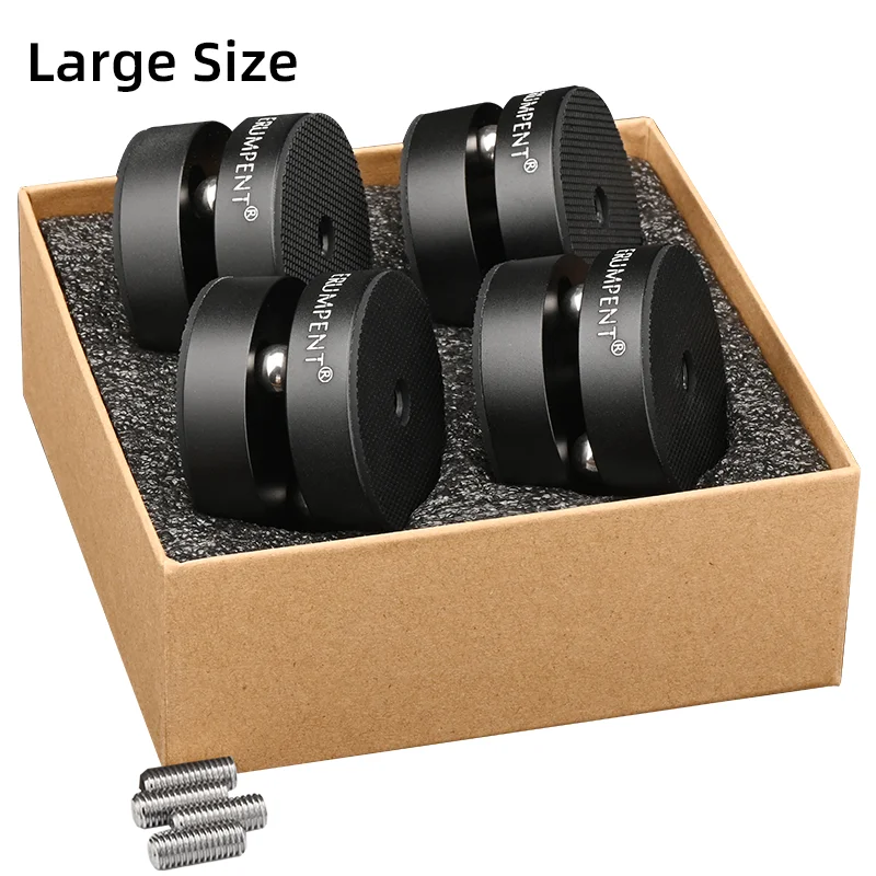 ERUMPENT 4 Stück hochwertige audiophile Stoßdämpfer Pad Stahlkugel ständer Füße Lautsprecher Stabilisator CD-Verstärker Spikes Stand Füße Pad 8