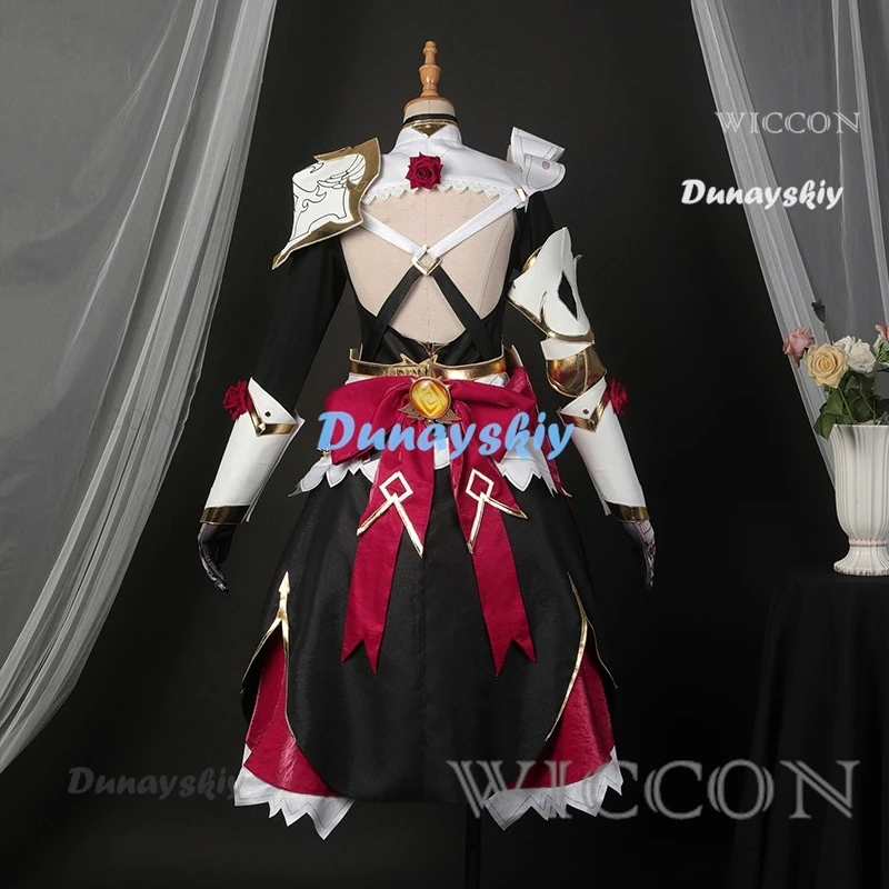 Genshin Impact Noelle Traje Cosplay para Mulheres, Uniforme Maid Knight, Terno Halloween, Cos