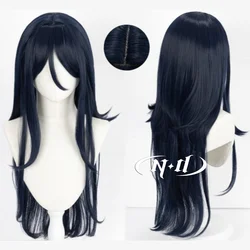 ND Hoshino Ichika Cosplay Wigs Project SEKAI Cosplay Long Navy Blue-black Hair Wigs for Game Comic Con Coser Party Synthetic