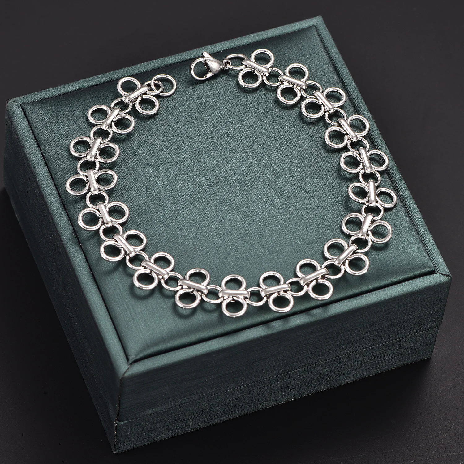 14mm Punk-Rock Edelstahl-Halskette mit Chinesischem Knoten, Hiphop Heavy Choker, Metall-Halsschmuck, Geschenk – Detail 7