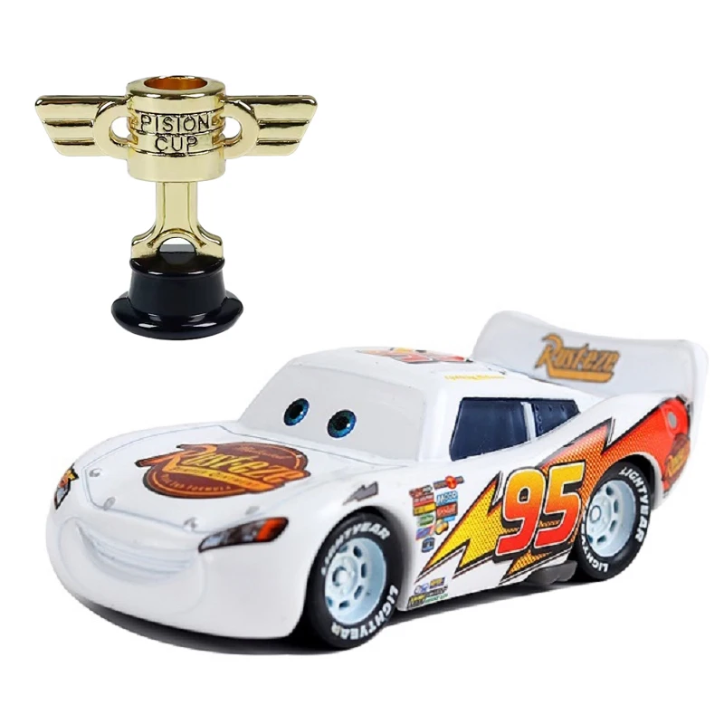 Car Racing Mobilization Lightning McQueen White Generation Alloy Cartoon Car Model Piston Cup Set Children\'s Birthday Gift Toy